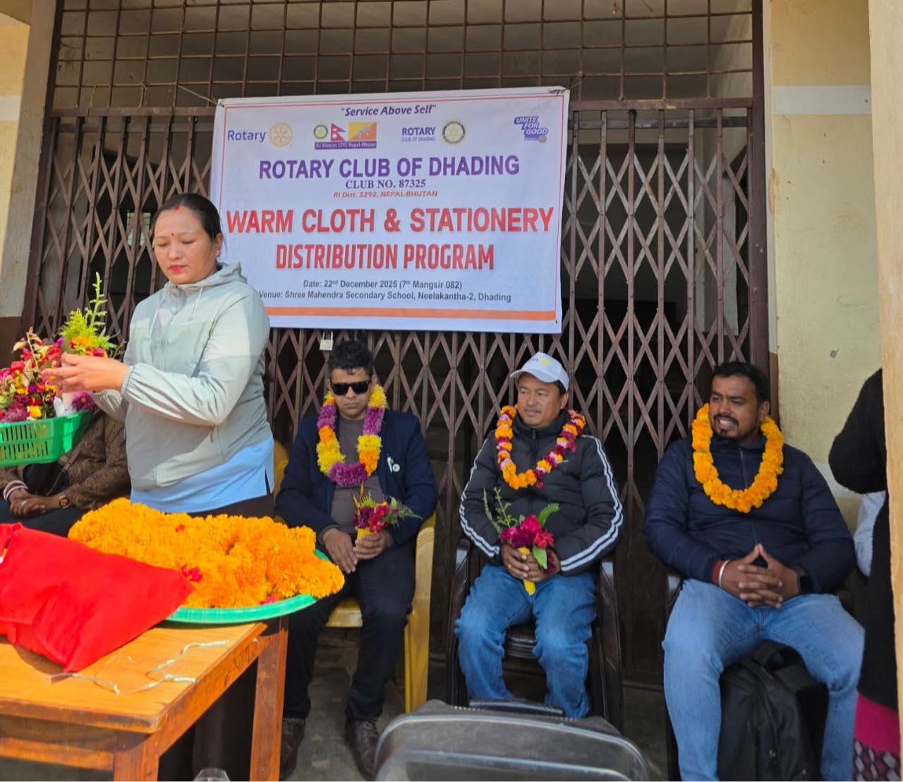 Warm clothes and Stationery distribution