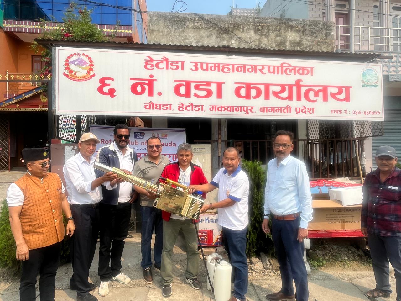 Spry equipment handed over for dengue control